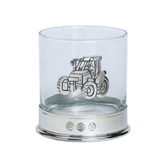 Single Pewter Tractor Whisky Glass