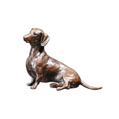 Limited Edition - Dachshund Sitting Bronze Sculpture