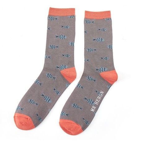 Men's Fish Socks in Grey