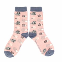 Ladies Dusty Pink Hedgehog Socks