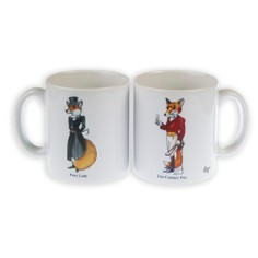 Mr and Mrs Fox Mug by Bryn Parry