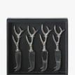 The Just Slate Company Set of 4 Mini Stag Antler Cheese Knives additional 1