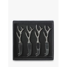 Set of 4 Mini Stag Antler Cheese Knives