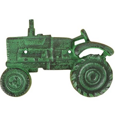 Cast Iron Green Tractor Wall Mounted Bottle Opener