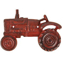 Cast Iron Wall Mounted Red Tractor Bottle Opener