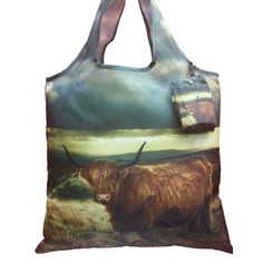 Country Matters Highland Cow Fold Away Bag
