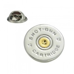 Shotgun Cartridge Two Tone Lapel Pin