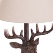 Stag Head Table Lamp With Linen Shade additional 2
