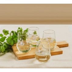 Set of 4 Bee Stemless Glasses