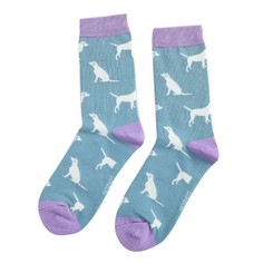 Ladies Labradors Socks in Blue