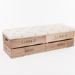 Blue Dot Hare Apple Crate Long Footstool additional 1