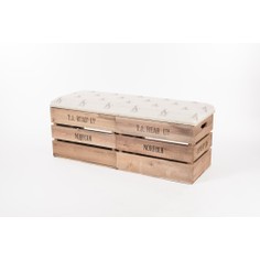 Red Dot Hare Apple Crate Storage Bench