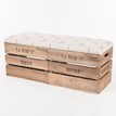 Blue Dot Hare Apple Crate Storage Bench additional 1