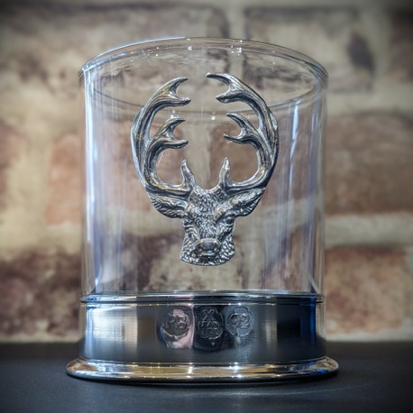 Single Stag Pewter Whisky Glass Tumbler