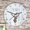 Personalised Highland Stag Wooden Clock additional 1