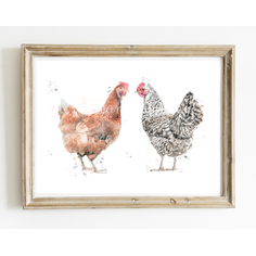 Florence & Lavender Mabel & Betty Chicken Print