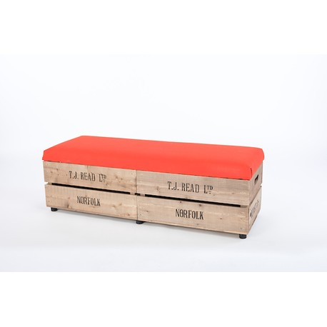 Red Outdoor Long Footstool