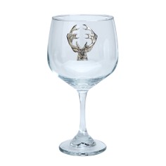 Pewter Stag Gin Balloon Glass