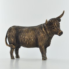 Harriet Glen Bronze Effect Highland Cow Sculpture