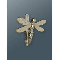 Boxed Brass Dragonfly Door Knocker - Nickel Finish