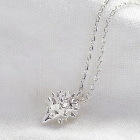Silver Plated Hedgehog Necklace