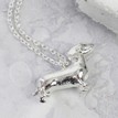 Silver Plated Dachshund Dog Necklace additional 1