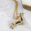 Gold Plated Dachshund Dog Necklace additional 1