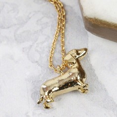 Gold Plated Dachshund Dog Necklace