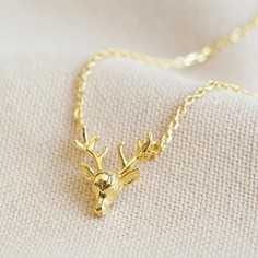 14ct Gold Plated Stag Necklace