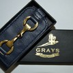 Grays Navy Blue Leather Snaffle Bit Keyring additional 3