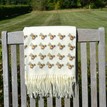 Cream Cashmere Blend Bees Scarf additional 2