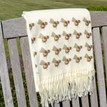 Cream Cashmere Blend Bees Scarf additional 1