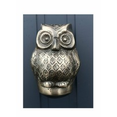 Baby Owl Door Knocker - Gunmetal Silver finish