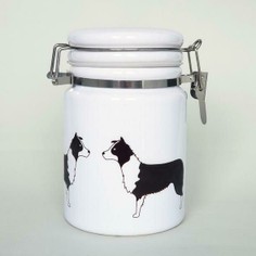 Border Collie Dog Storage Jar