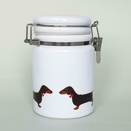 Dachshunds Dog Ceramic Storage Jar