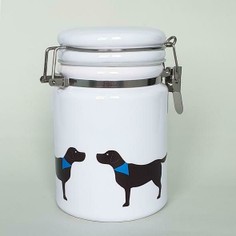 Black Labrador Dog Storage Jar