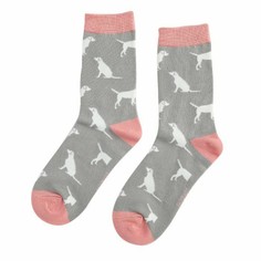 Ladies Labrador Socks - Mid Grey