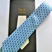 Fox & Chave Bryn Parry Cows Blue Silk Tie additional 2
