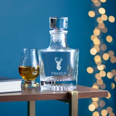 Personalised Round Stag Decanter