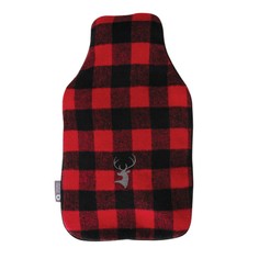Red & Black Plaid Stag Hot Water Bottle