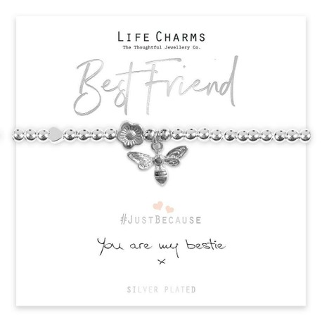 "You Are My Bestie" Life Charms Bee Bracelet