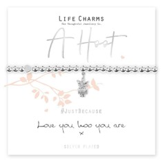 "Love You Hoo You Are" Owl Life Charms Bracelet