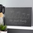 Personalised Welly Boot "Family of Four" Slate Placemats - Set of 6 additional 1