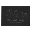 Personalised Welly Boot "Family of Four" Slate Placemats - Set of 6 additional 3