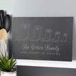Personalised Welly Boot "Family of Five" Slate Placemats - Set of 6 additional 1