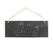 Personalised Welly Boot "Family of Three" Hanging Slate Plaque additional 2