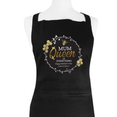 Personalised Queen Bee Black Apron