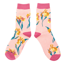 Ladies Wild Iris Socks Dusky Pink Socks