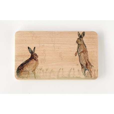Wooden Chopping Board - Harvest Hares