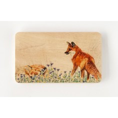 Wooden Chopping Board - Sleeping Fox